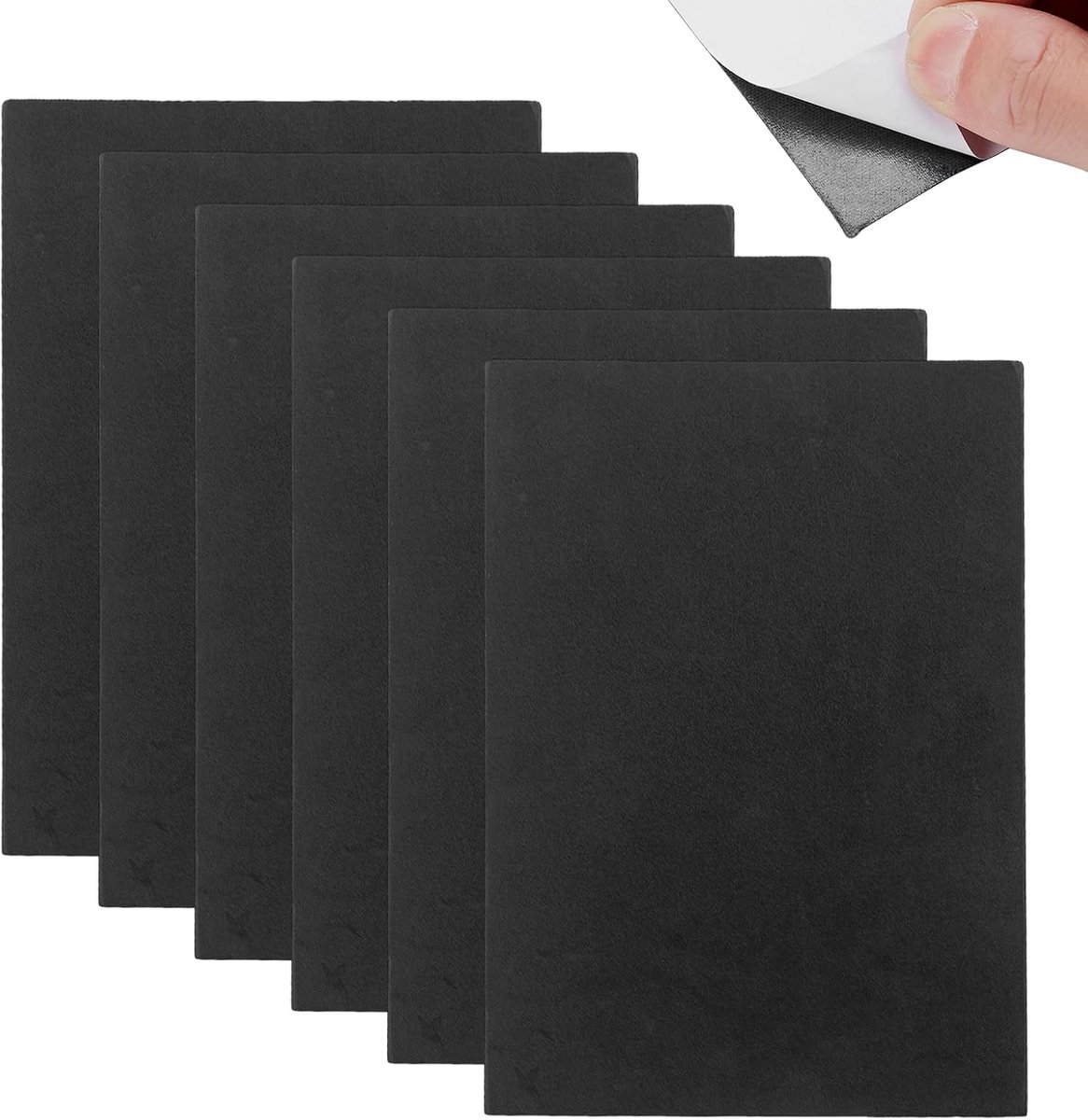 Schuimplaat EVA schuimrubber, 6 stuks, zwart, 25 x 20 cm, 3 mm dikte