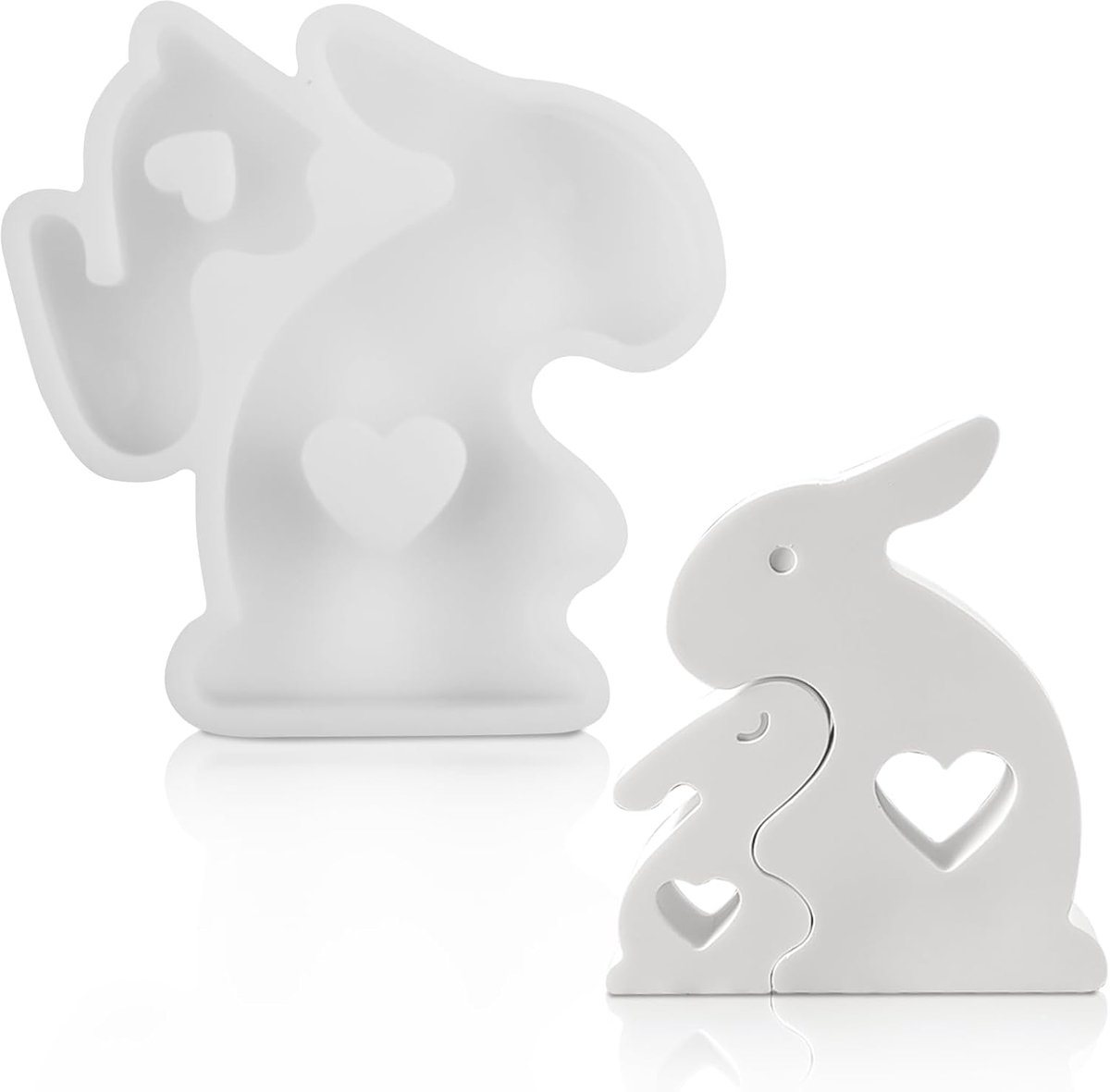 mal haas, siliconen vormen Pasen, siliconen gietvormen, siliconen vorm kaarshouder, 3D paashaas siliconen vormen gietvormen, voor Pasen, ornamenten, gips, handwerk