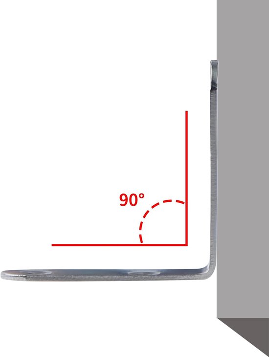 hoekklem - plank klemmen: metaal roestvrij staal lichtgewicht hoek plank ondersteuning 9 Pack 5 inch met gipsplaatschroeven voor houten bevestiging bouwen project hek bureau bureau bureau — afbeelding 5