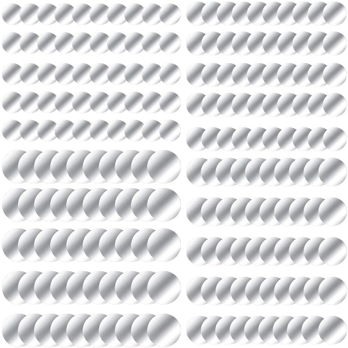 Zelfklevende metalen platen, zelfklevend, ultradunne naadloze sterke hechting voor doe-het-zelf planken, wanddecoraties, magnetische kleefpads, mobiele telefoon, 4 maten