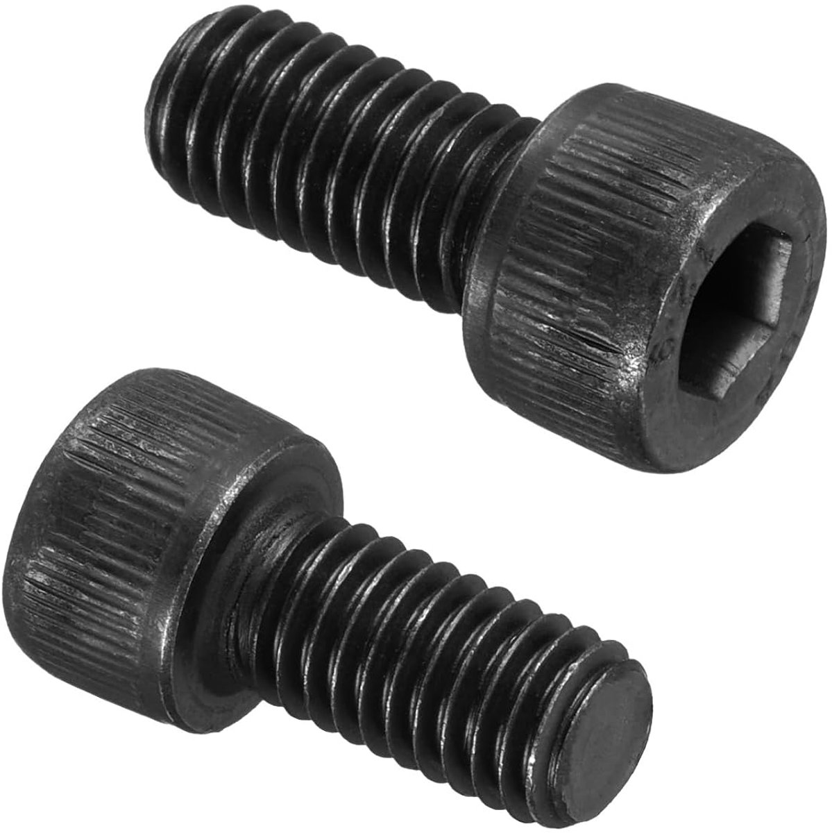 50 stuks binnenzeskant cilinderkopbouten, M8 x 16 mm, 12,9 sterktegraad koolstofstaal, volledige schroefdraad, zwarte schroevenset voor inbouw, bevestiging, reparatie