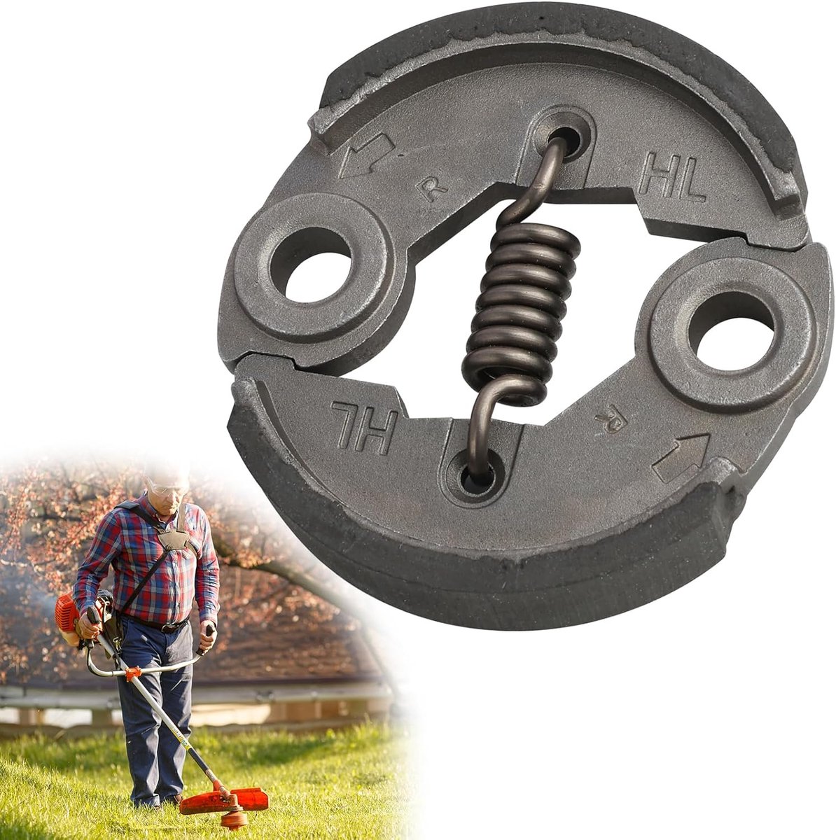 1 stuks robuust koppelingswiel voor struiksnijders, koppeling voor grasmaaiers, Compatibel met motoren 43CC, 49CC, 52CC - Accessoire voor grasmaaiers, eenvoudige installatie