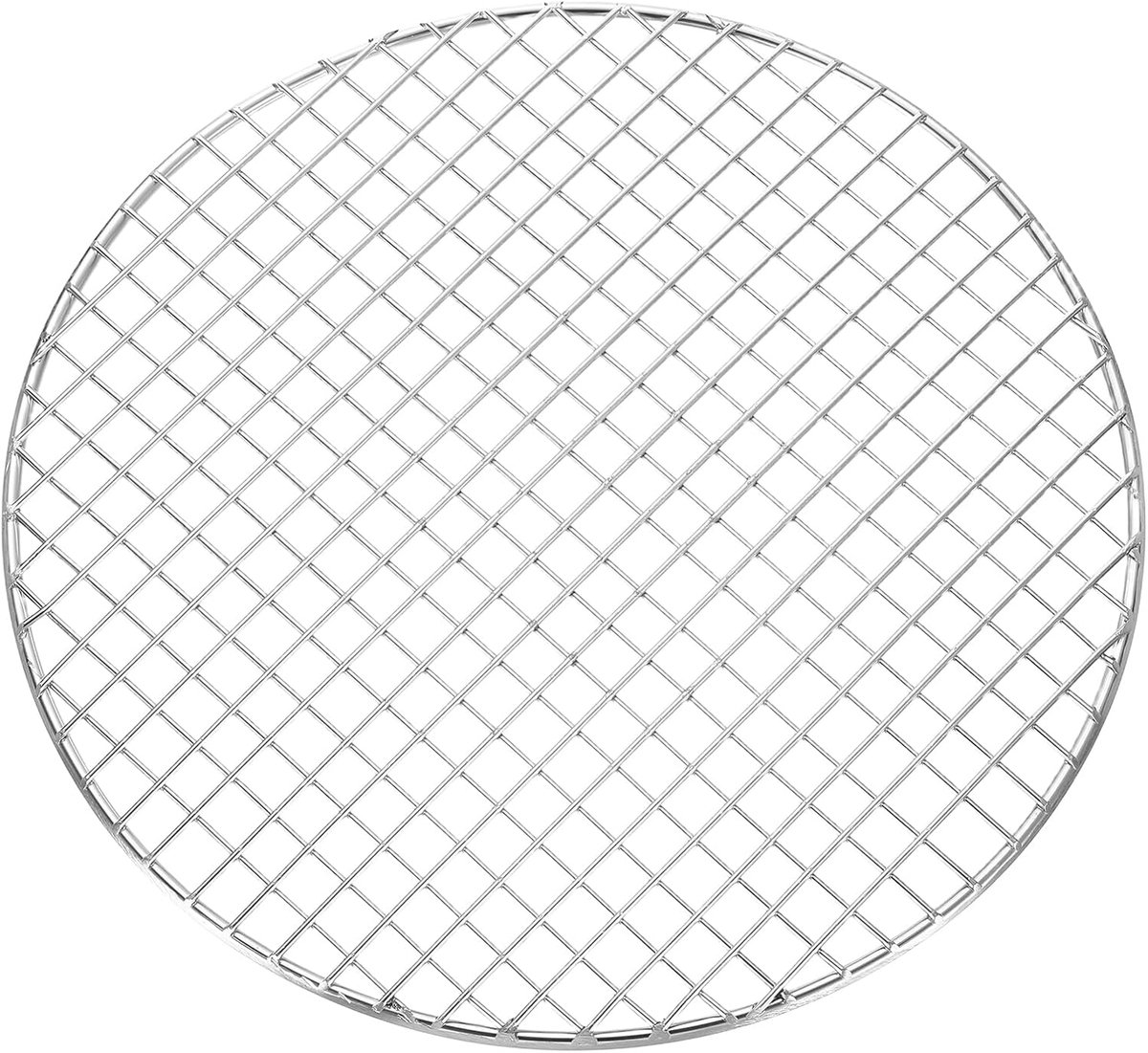 Rond grillrooster diameter 24 cm roestvrij staal grillrooster van kruisdraad voor koken in de oven koken in de lucht zilverkleurig