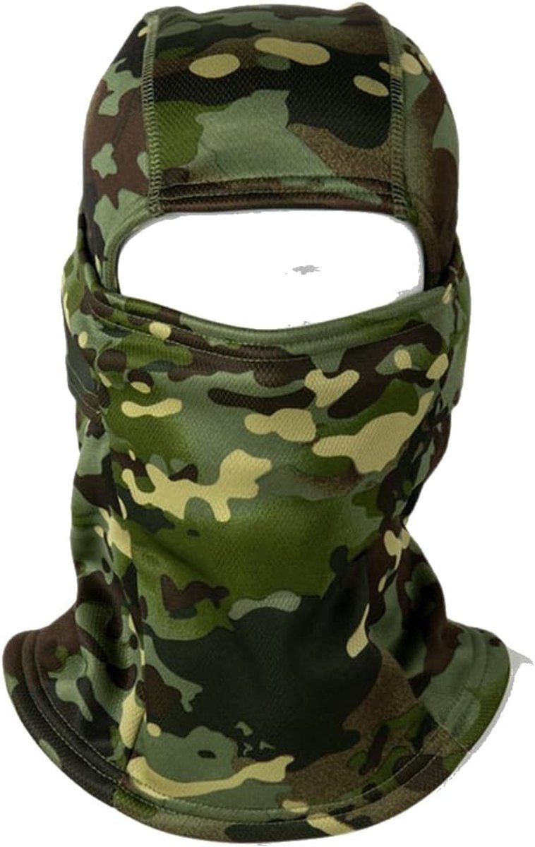 Camouflage bivakmuts, camouflage, gezichtsmasker, uv-bescherming, stormmasker, ademend, warm, volgelaatsmasker, winddicht skimasker voor motorfiets, fiets, jacht, skiën