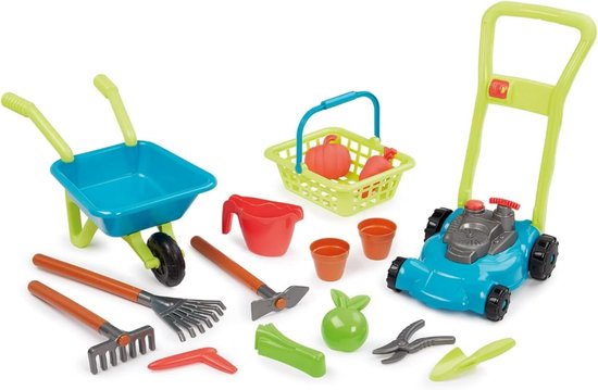 Kinder tuinset 3-in-1 tuinpakket - trimmer-kruiwagen-mand - tuinaccessoires - tuingereedschap voor kinderen - buitenspel vanaf 18 maanden - gemaakt in Frankrijk kinder tuinset — afbeelding 4