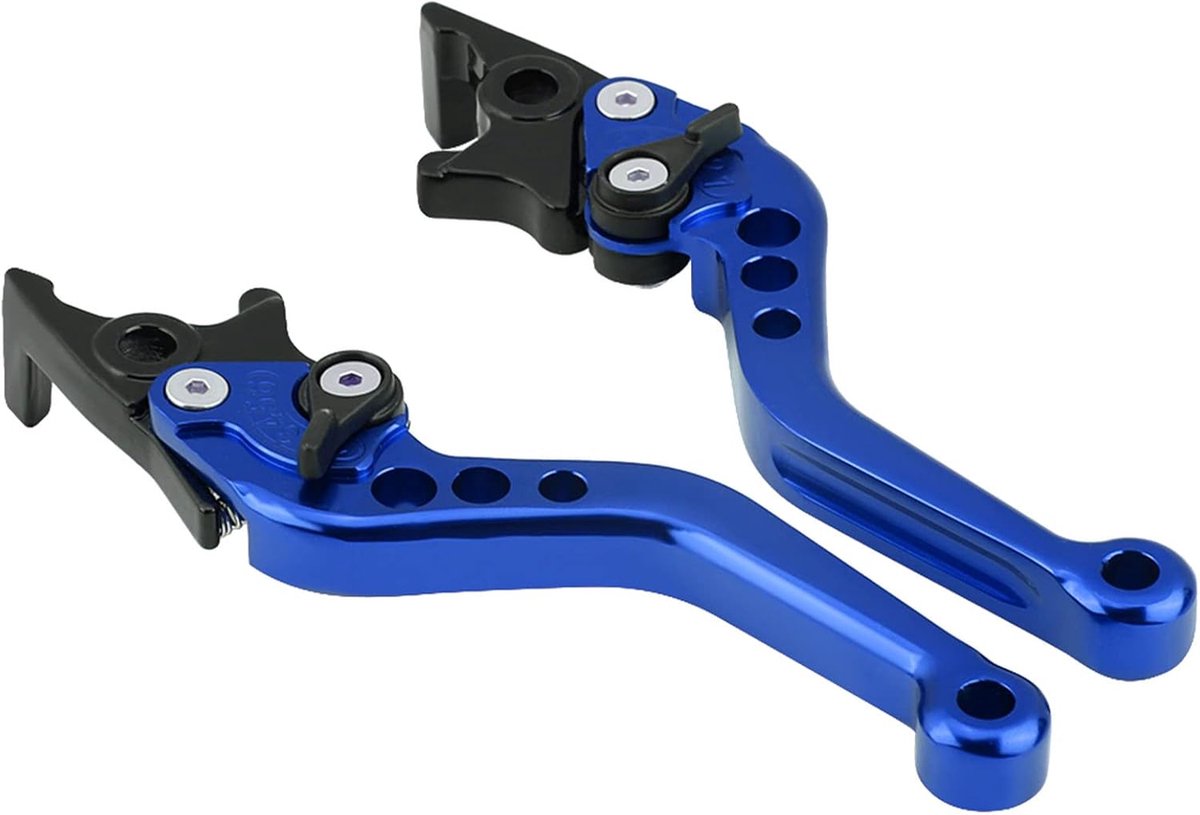 Motorfiets Hendels, Remkoppelingshendel 2 Stks Universele Gemodificeerde Dubbele Schijfrem Hendel Voor Scooter Motorfiets Dirt Bike (Blauw) keenso+remhendel integra hendel