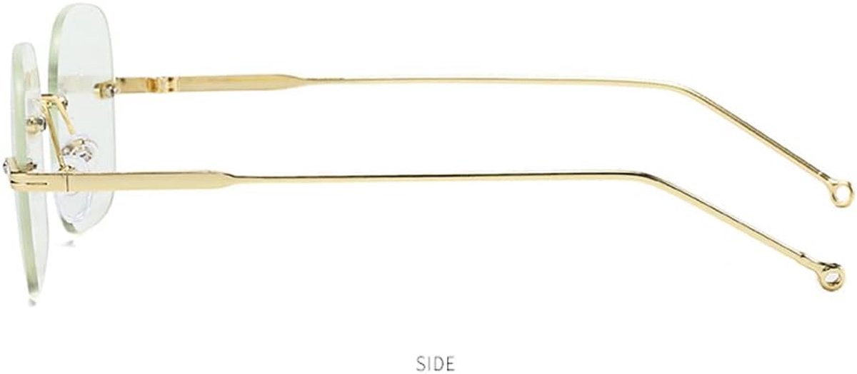 Bril bijziend metaal randloos bijziend verre bril voor bijziendheid -1.00 tot -4.00 stijlvol design goud zilver