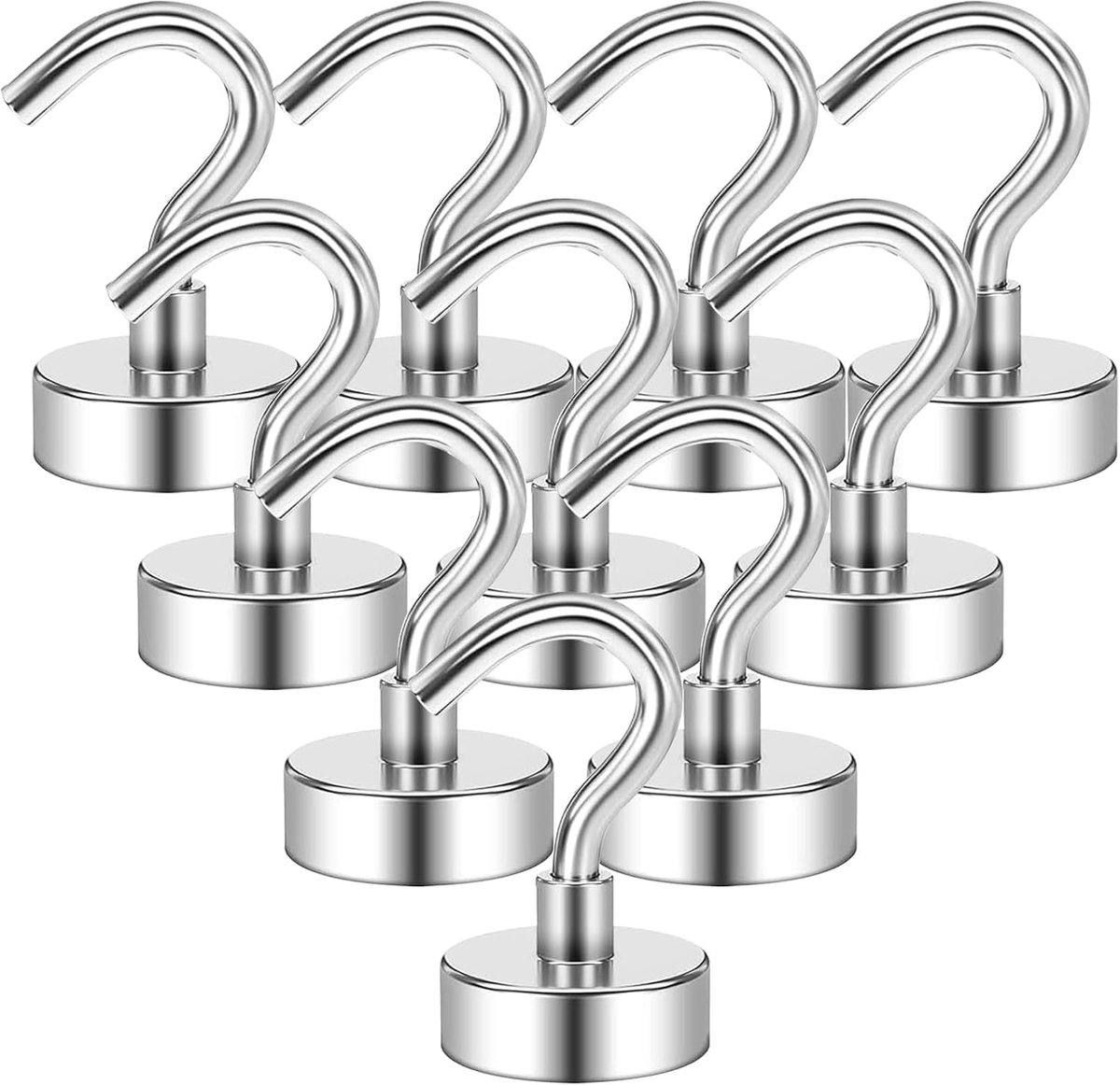 Magnetische haken, 22 lb+ neodymium magneethaken, Heavy Duty, magnetische haak voor cruise, sterke magneten met houder voor koelkast, bestelwagen en gereedschap
