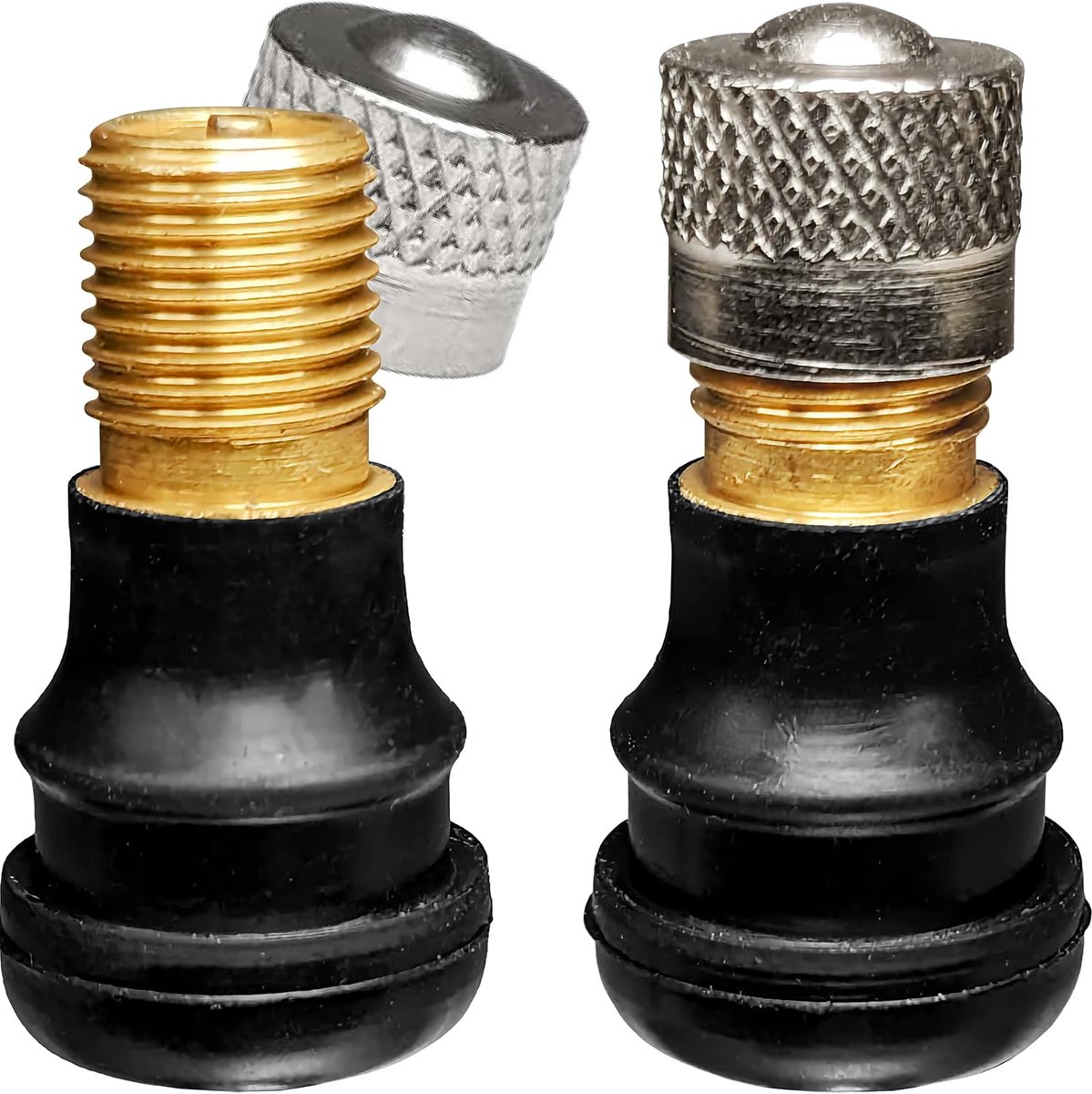Tubeless Bandventiel voor E-scooter Ninebot Max G30, Xiaomi M365 Pro 2 enz. - 24 mm rechts Schrader-slangloos ventiel - set met 2 eenheden