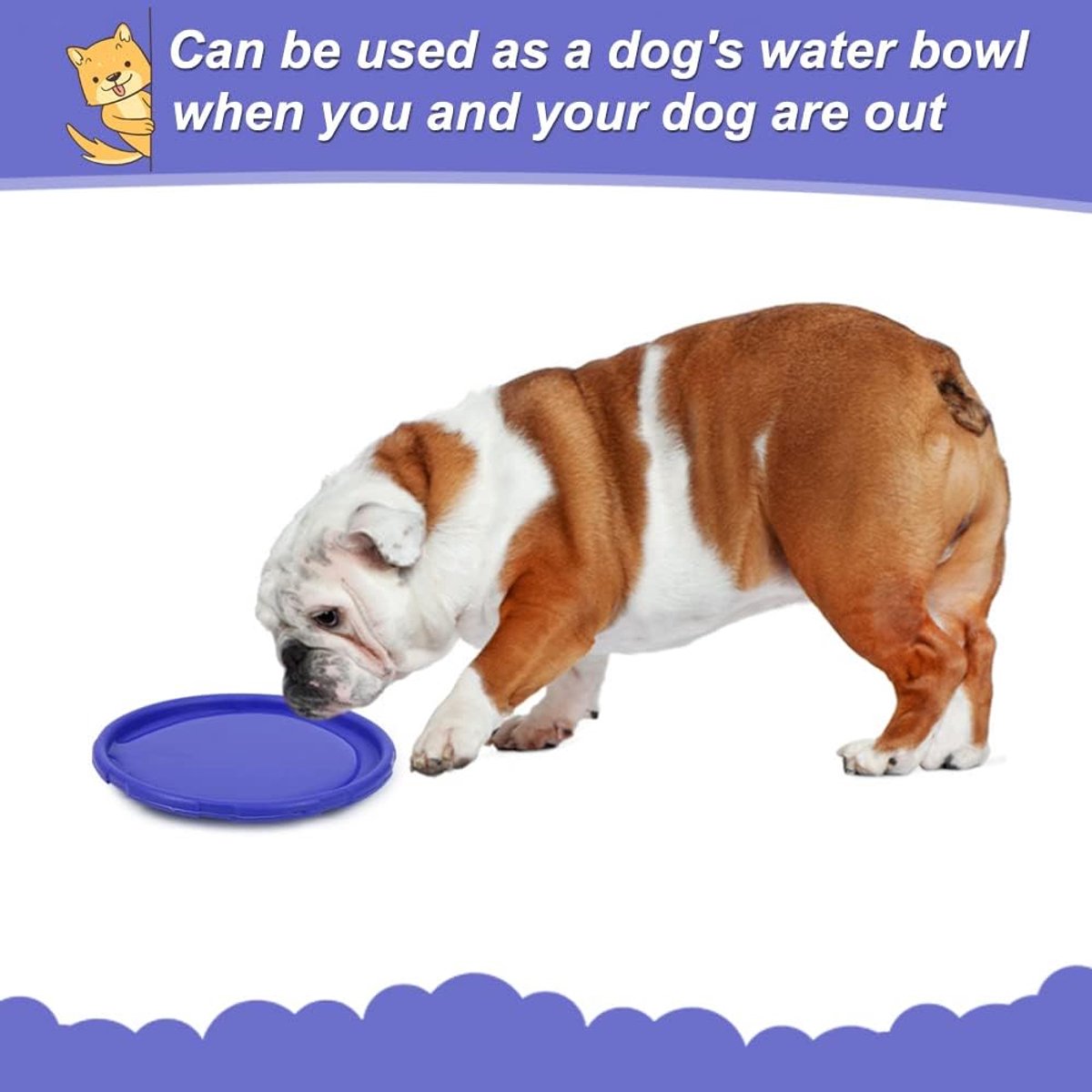 Frisbee hond, 2 stuks 15 cm hondenfrisbee van natuurlijk rubber, voor land en water (groen + paars)