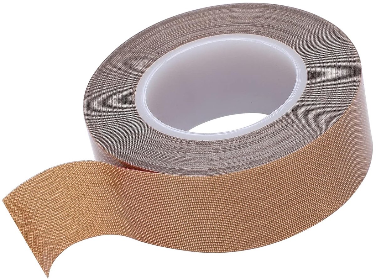 Teflon-tape op Hoge Temperatuur Zelfklevende Afdichting op Hoge Temperatuur Isolerend Thermisch Gereedschap voor Vacuümverzegelaar(0.25mm x 25mm x 10m)