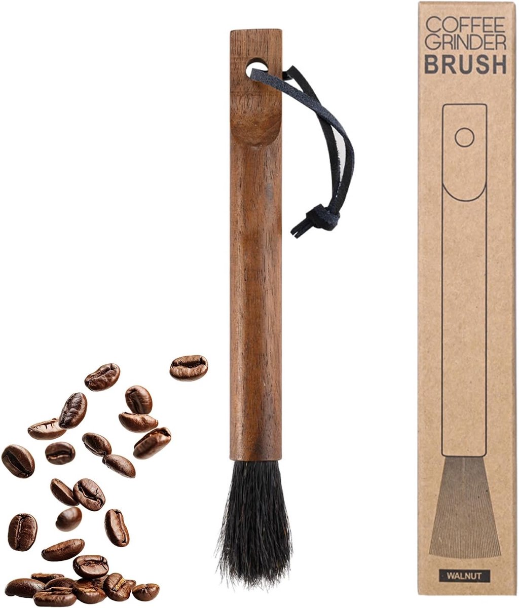Barista-borstel met Houten Handvat voor Espressomachine, Perfect voor Barista's en Huishoudelijke Keuken