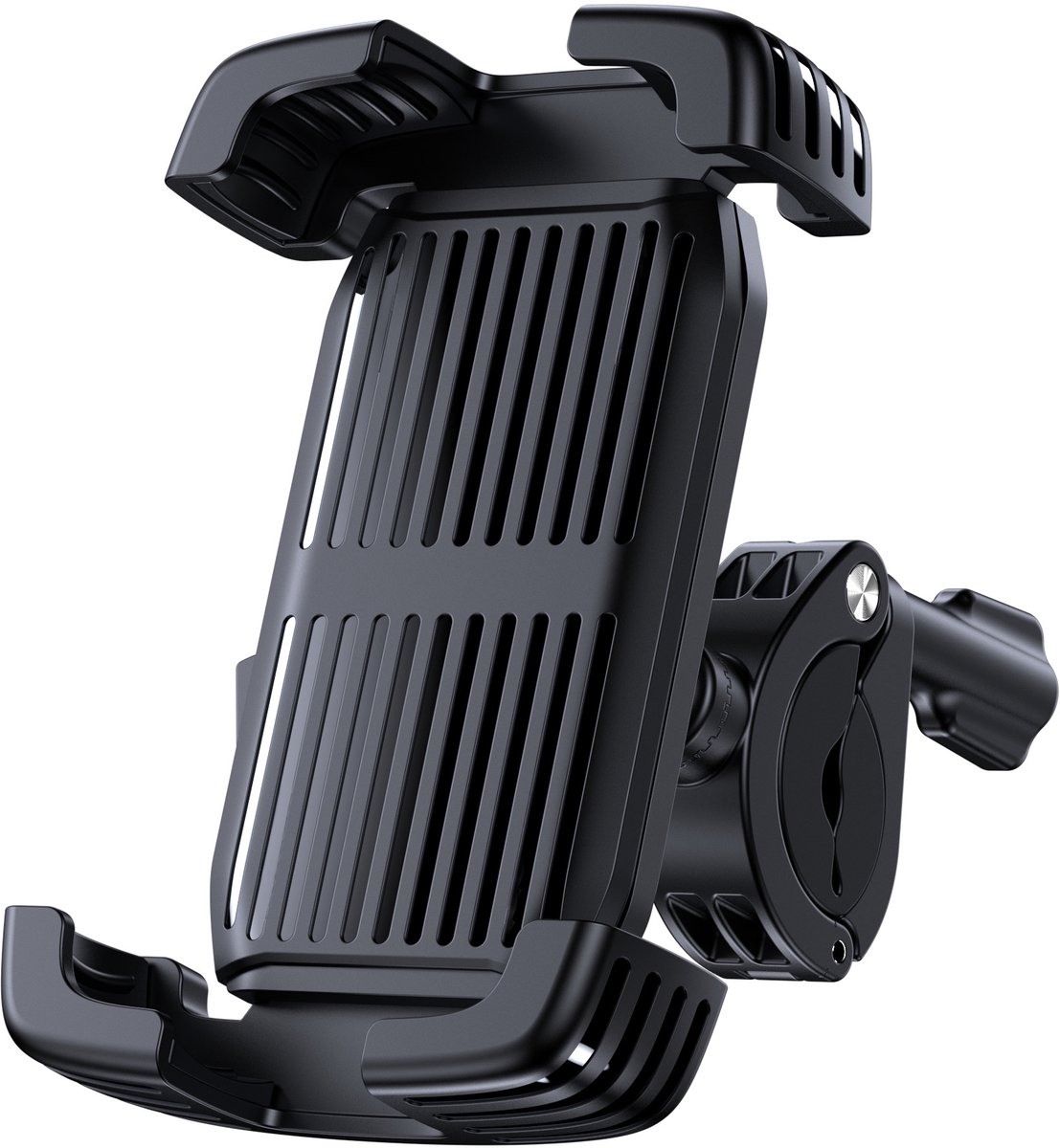 Telefoonhouder voor fiets en motor, [automatische vergrendeling in 1 seconde], trillingsvrij rijden, allround bescherming; motorfiets, [installatie in 5 seconden], universele stuurhouder, geschikt voor alle smartphones van 4,7 tot 7 inch.