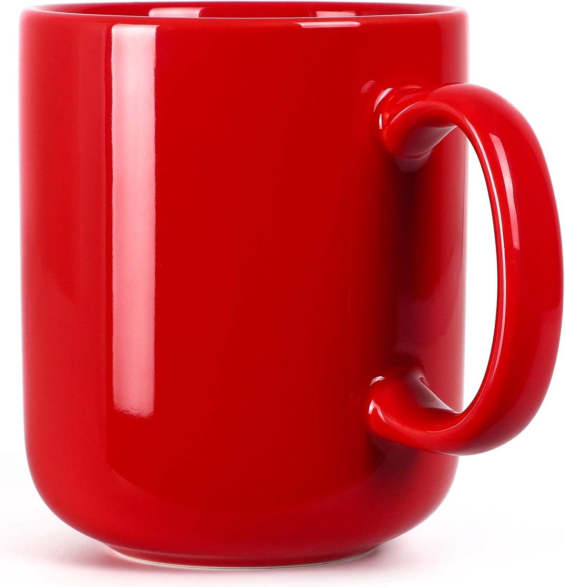 20oz Grote Koffiemok, 600ml Extra Grote Keramische Cup voor Mannen Vrouwen Thee Koffie Warme Chocolade Latte, Rood