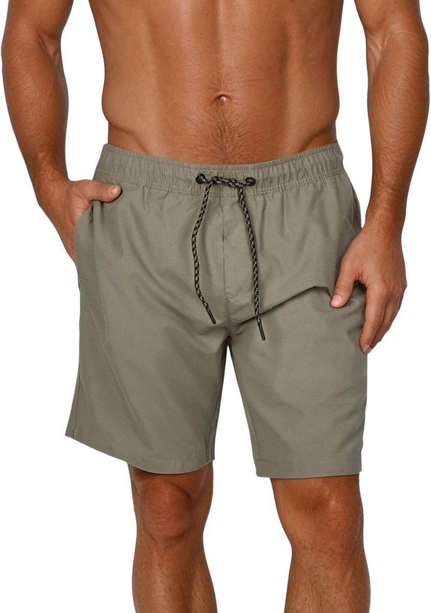 riverso RIVDavid zwembroek voor heren, korte broek, zomer, sportshorts, tunneltrekkoord, 100% polyester, zwart, blauw, rood, groen, oranje, S, M, L, XL, XXL, 3XL, 4XL, 5XL