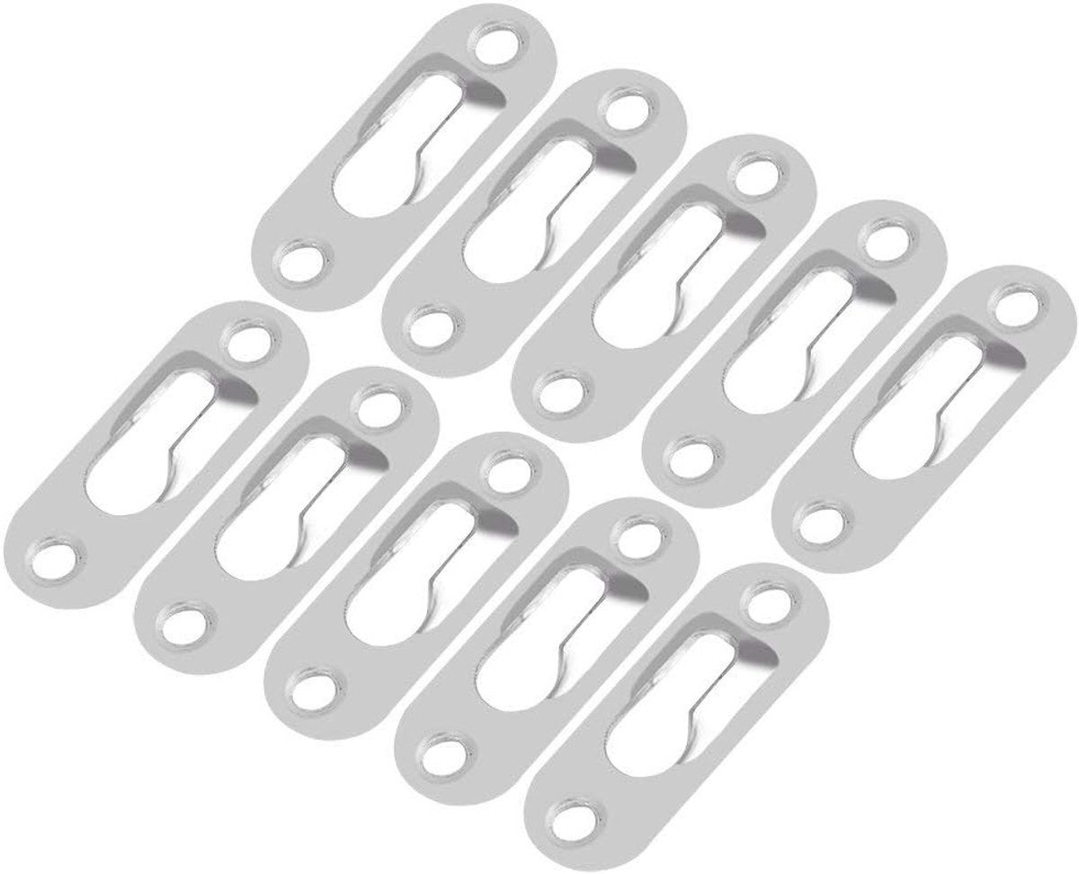 40 stuks zilverkleurig mentale fotohanger hangen muur indoor bevestigingsmiddelen voor spiegel fotolijstverbinding
