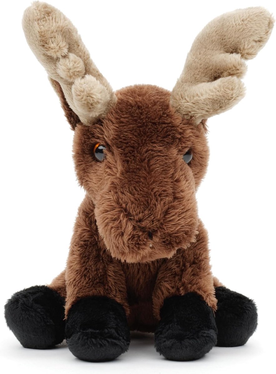 - Eland Plushie, zittend - 17 cm (hoogte) - pluche hert - pluche dier, knuffeldier