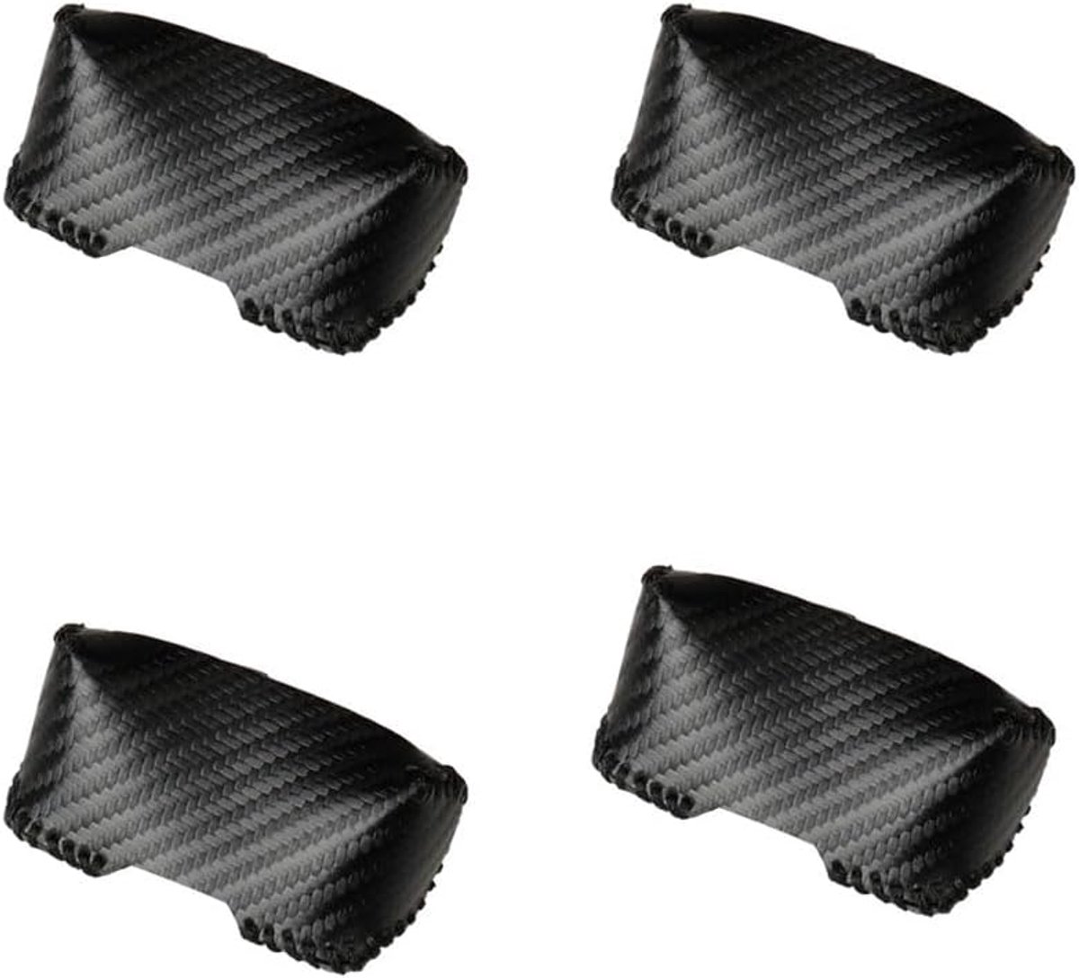 4 stuks beschermhoes voor veiligheidsgordelgesp, veiligheidsgordel-clip-afdekking, auto, standaard riemgesp, beschermhoes, handgenaaid, stootbestendig, beschermer, universele auto-interieuronderdelen