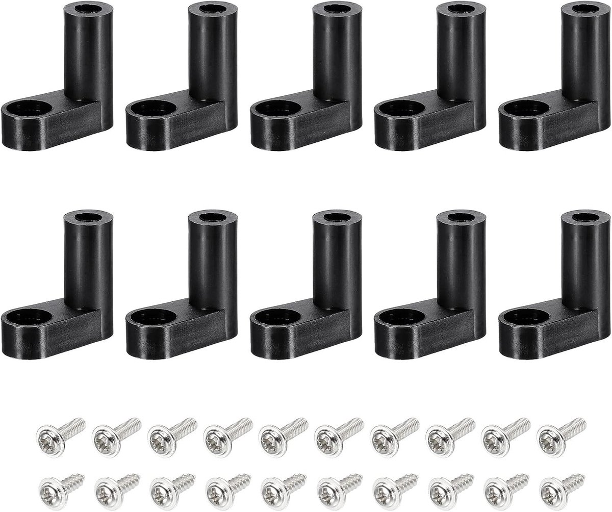 Sets PCB kunststof vaste poten printplaat zwart montage afstandhouders 20 mm met schroeven voor moederbord spelconsole