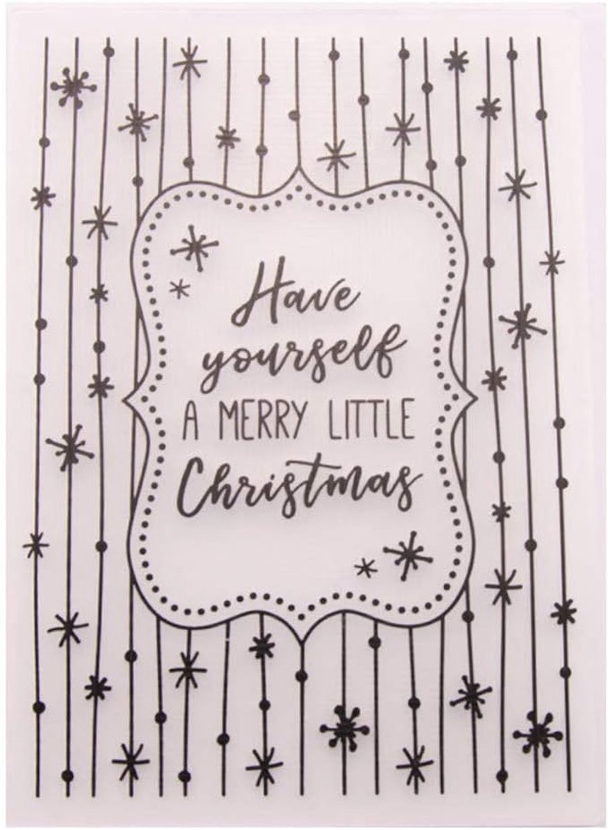Kerstfeest X-Mas Decors Plastic Embossing Map voor Scrapbook DIY Album Kaart Gereedschap Plastic Sjabloon Map