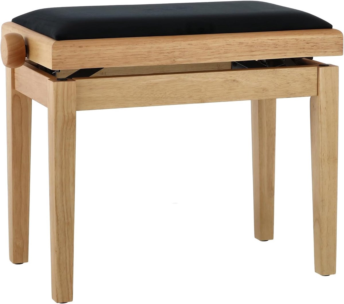 Pianobank Deluxe, massief hout, in hoogte verstelbaar, eiken mat