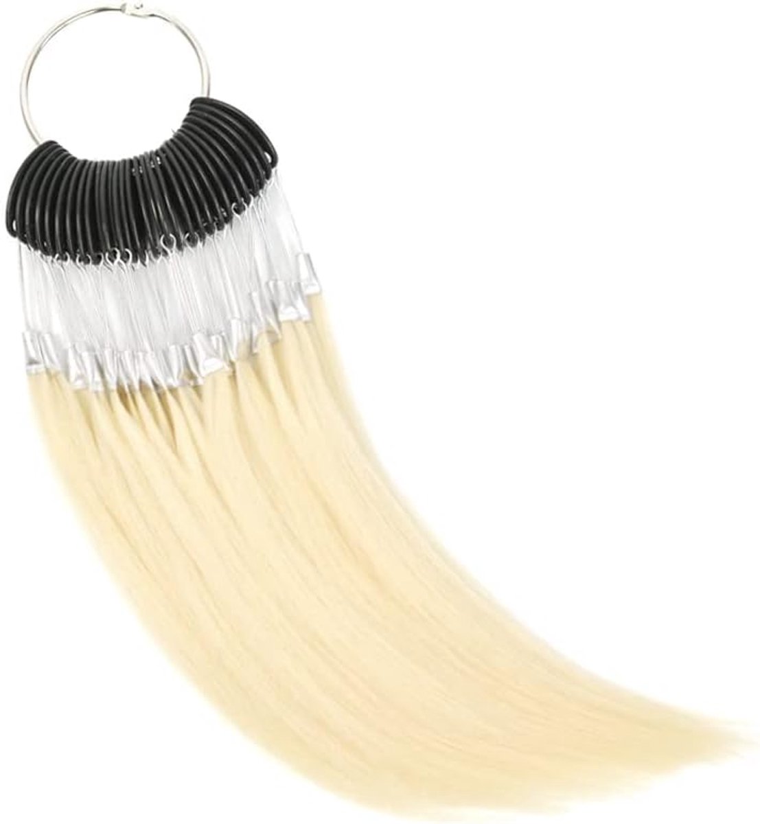 100% Human Virgin Hair Color Wheel voor Human Hair Extensions en Salon Haarverf Monsters 30 stks/set (#60 Platinum blond)