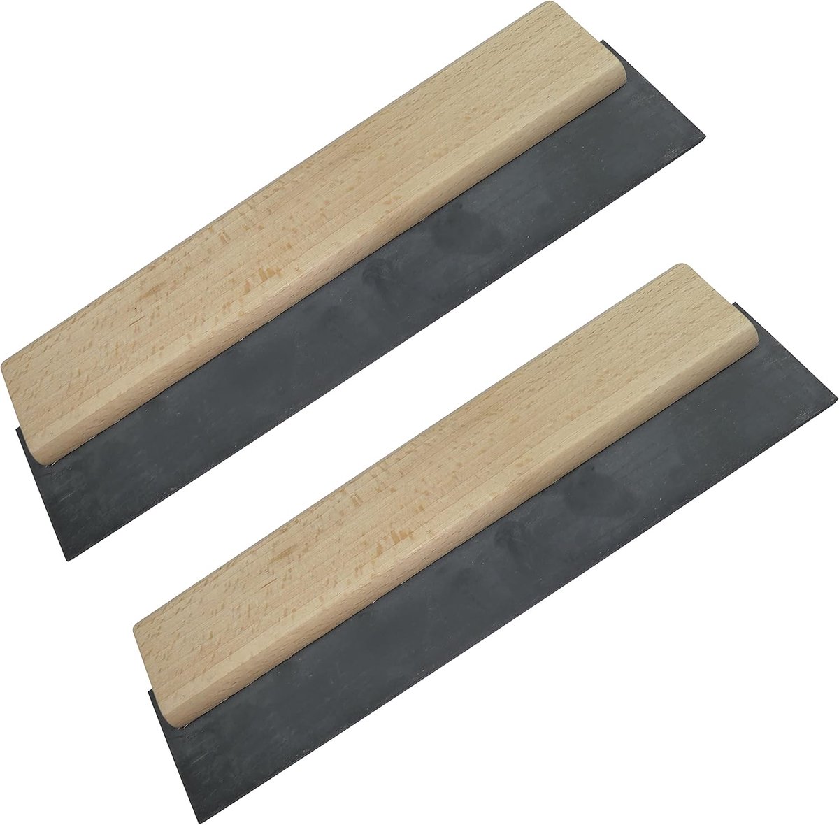 - C50038 - Set van 2 - Rubberen tegelschraper voegspatel - 250 mm - Voegenspaan - Houten handvat - Aardewerk gereedschap