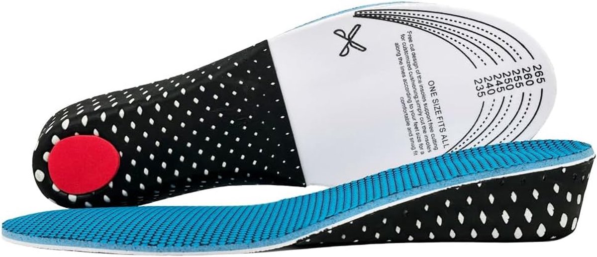 inlegzolen (Blue EU(36-44), 4cm) | Ademend, Anti-slip, Schokabsorptie, Comfortabel Hoogte Toename Inlegzolen