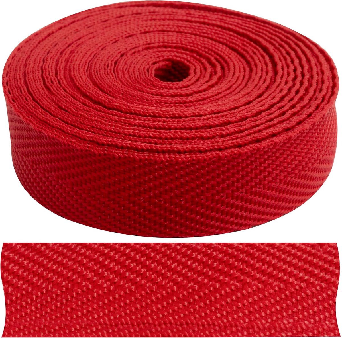 - C77581 - gallon band van polypropyleen, 4,5 meter x 20 mm - kleur rood