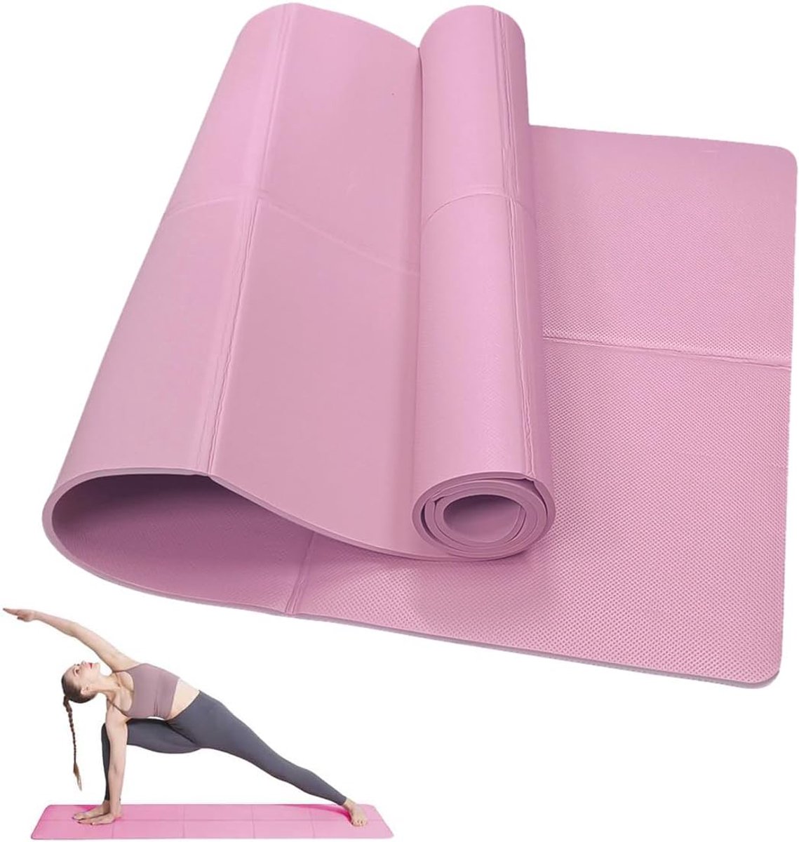 Yoga mat 6 mm dik - EVA materiaal - opvouwbaar - voor fitness en yoga - SnelShoppen