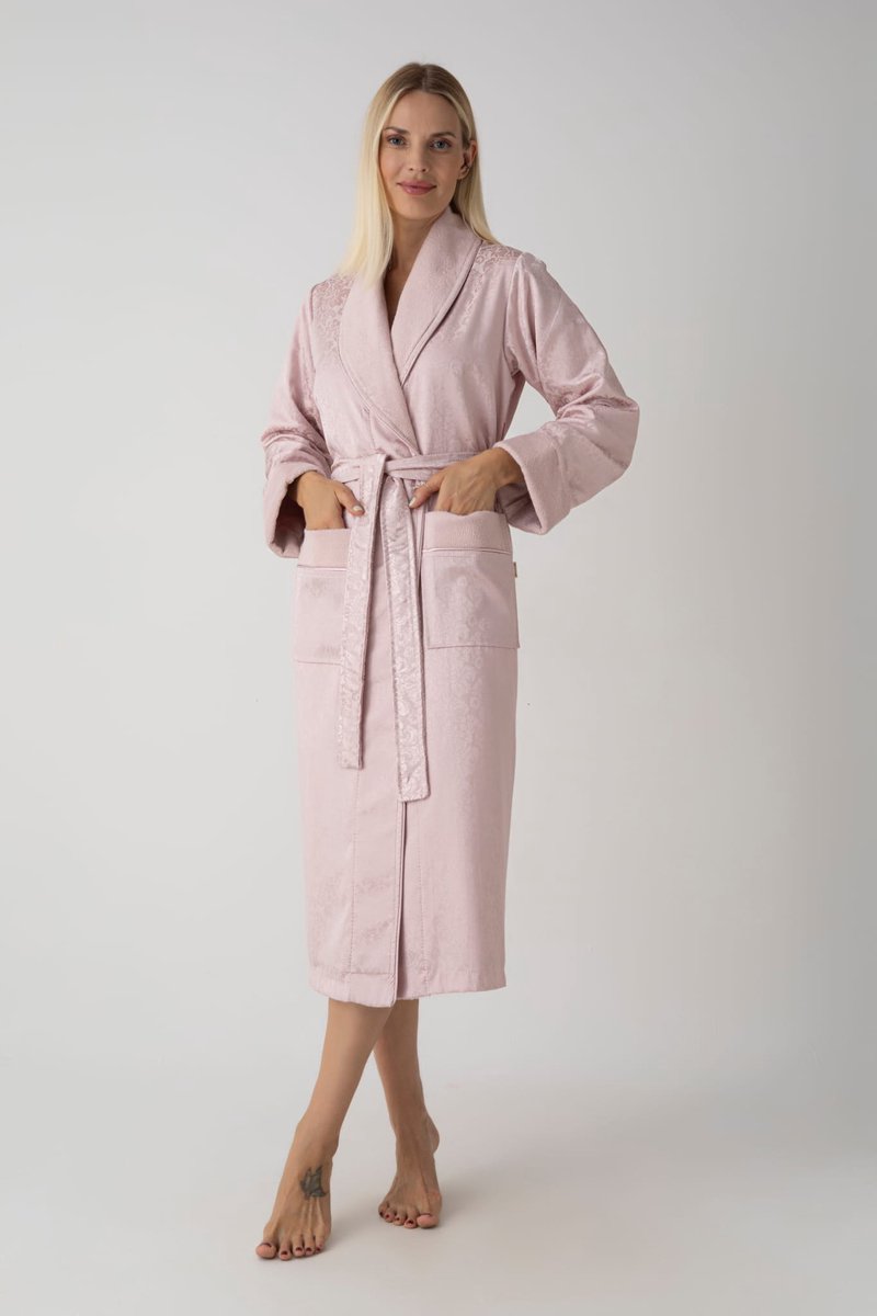 A Sense of Love Luxw Dames Silk Badjas Audrey / Poeder /
