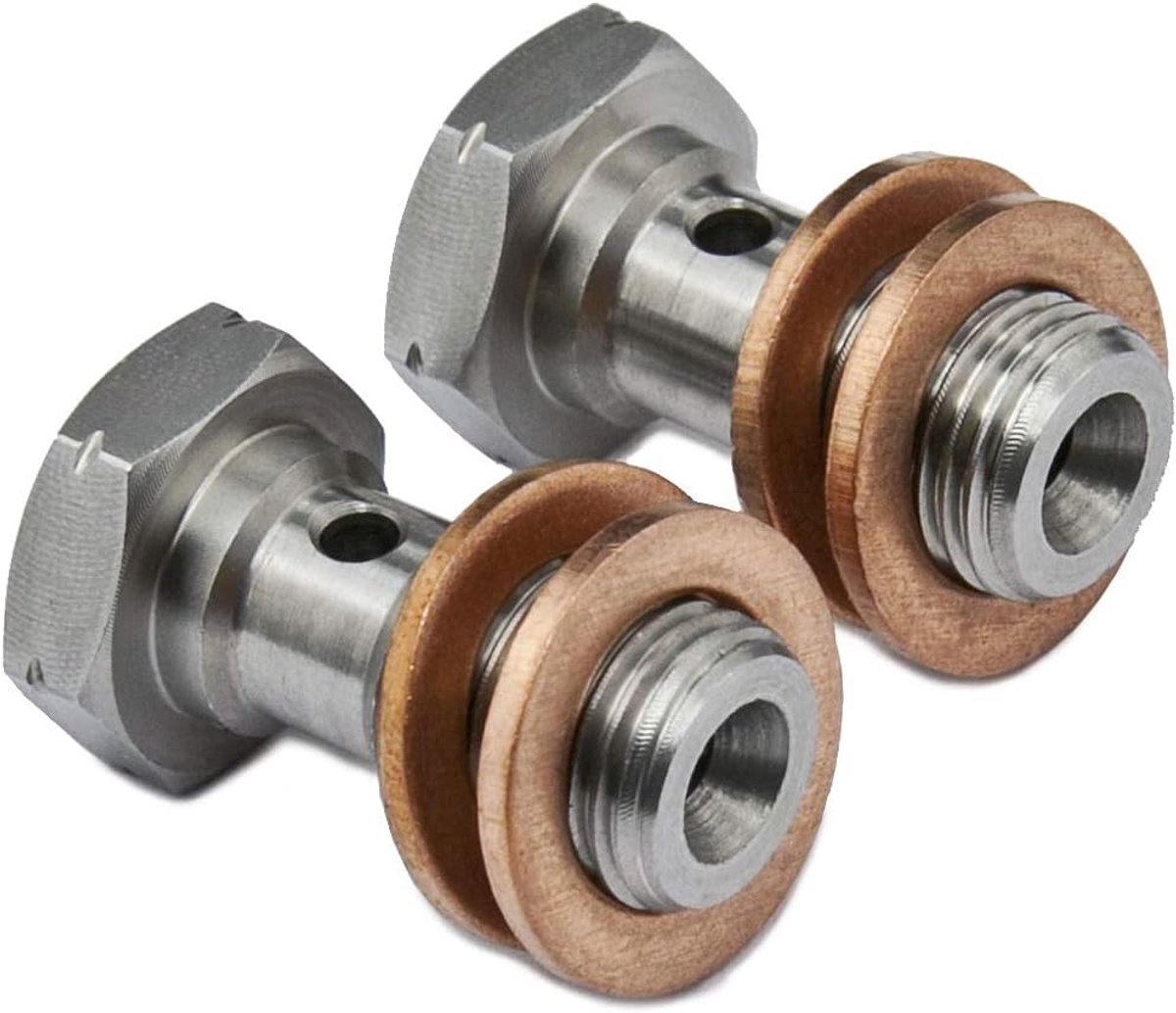 Banjobout M10x1,00mm Roestvrij Staal Remklauw/ Hoofdregelcilinder L = 18mm 2 stuks