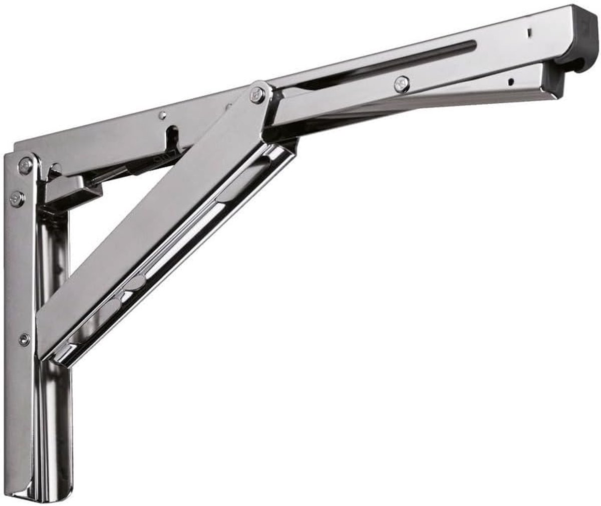 heavy duty klaptafelsteun met soft-close demper EB-303-DA roestvrij staal klapconsole tot 100 kg draagvermogen. Klapsteun van ROCA/Sugatsune
