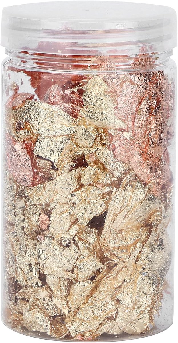 Art DIY Mix Kleur Folie Vlokken Goud Rose Goud Folie Hars Glitter Metallic Folie Vlokken voor Hars Sieraden Maken Nagels Schilderen Kunst Ambachten, Bladgoud Vergulden Hars Vlokken,