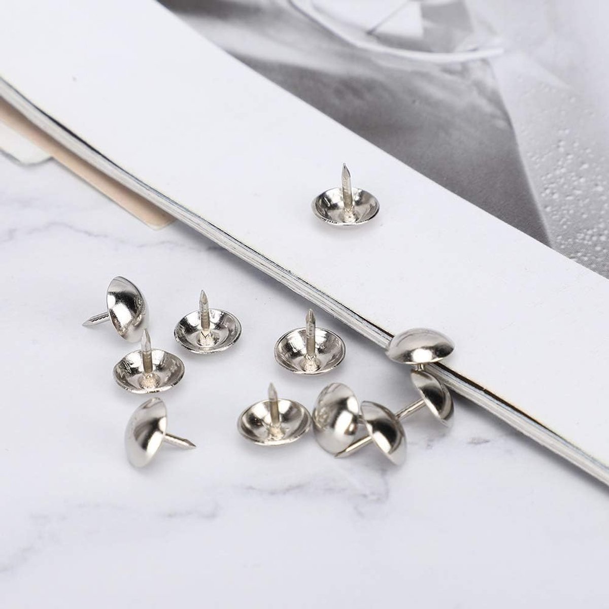 Nagel, 300Pcs Verzilverde Bekleding Nagels Retro Ijzer Zilver Wit Sieraden Geschenkdoos Doos Meubels Decoratieve Studs 9MM