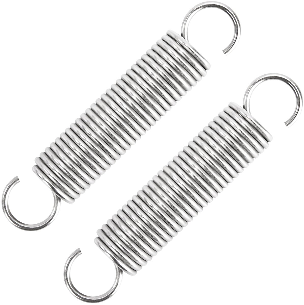 80 mm trekveer dubbele haak roestvrij staal draaddiameter 1,9 mm buitendiameter 16 mm trekken 7,20 kg 2 stuks