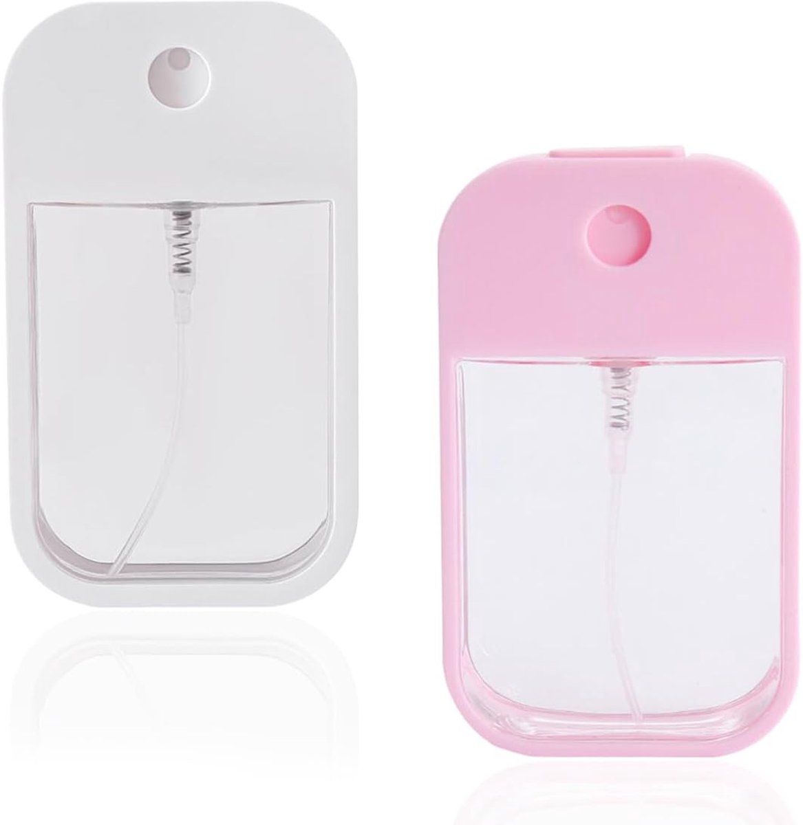 2 x mini-parfumflessen van glas, herbruikbaar, parfumverstuiver, voor cosmetische vloeistoffen, parfummonsters, 45 ml