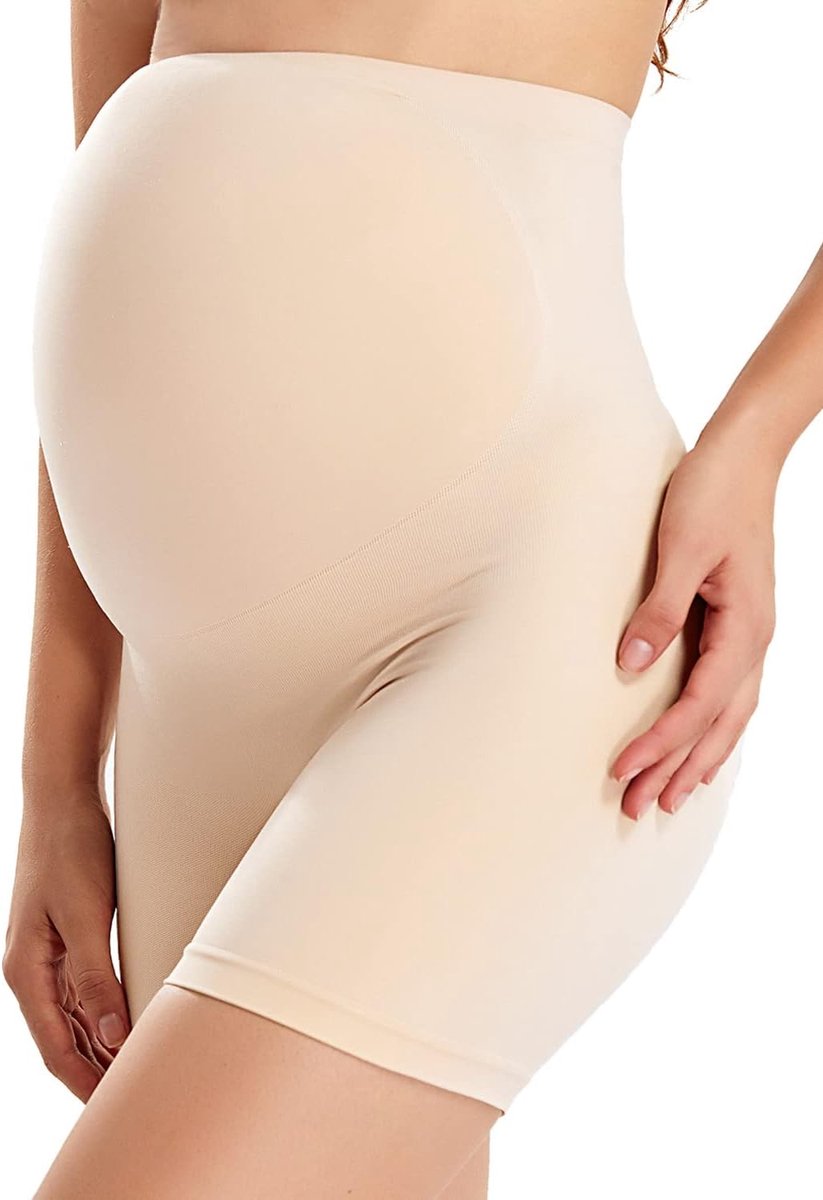 Zwangerschapscorsetshort voor dames | Naadloos zwangerschapsslipje, hoge taille, ondergoed tot halverwege de dij, voor onder een jurk