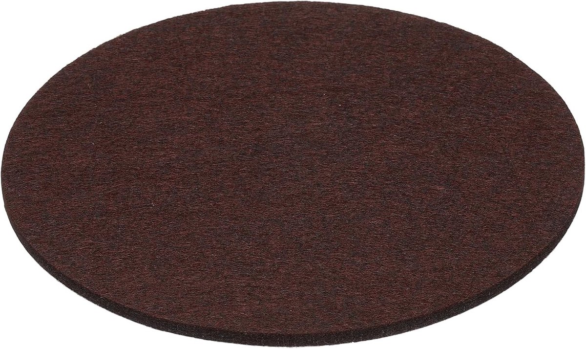 7,9 inch (17,9 cm) diameter zelfklevende vilten stickers met achterkant, dikte 5 mm, antislip en krasbestendige mat voor lampvoet, bruin