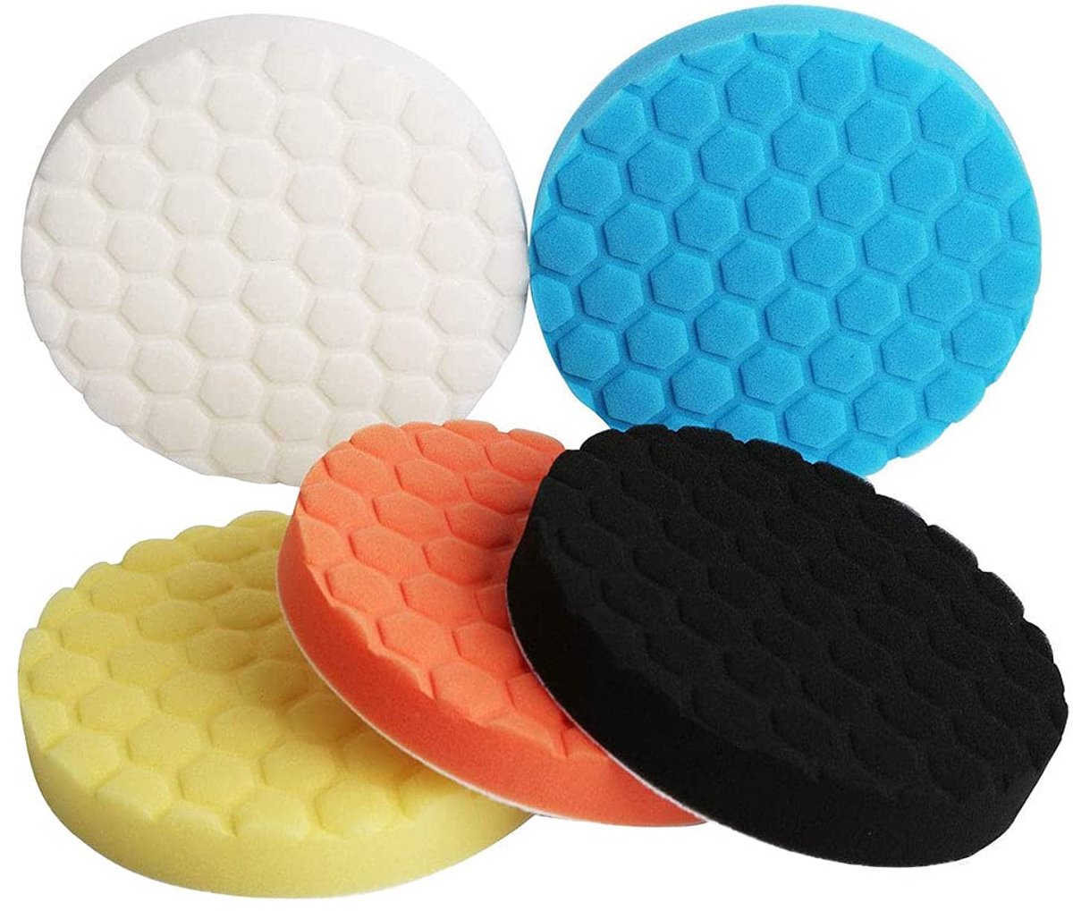 5 Pack Auto Polijstmachine 7 "Spons Polijsten Waxen Buffing Pads Kit Compound