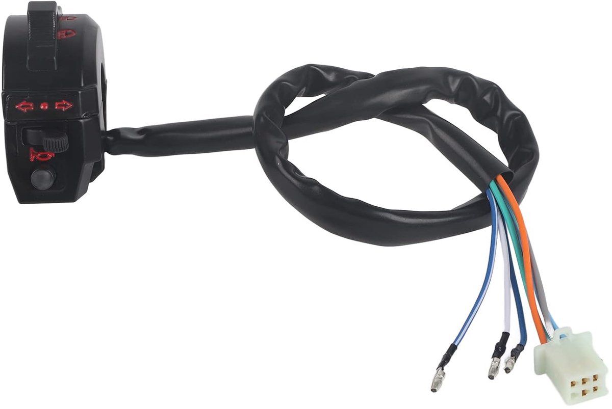 Schakelaar Licht Richtingaanwijzer Schakelaar, 12 V 7/8 Inch Stuur Lichtschakelaar Richtingaanwijzer Knipperlicht Drukknop Motorbike Schakelaars