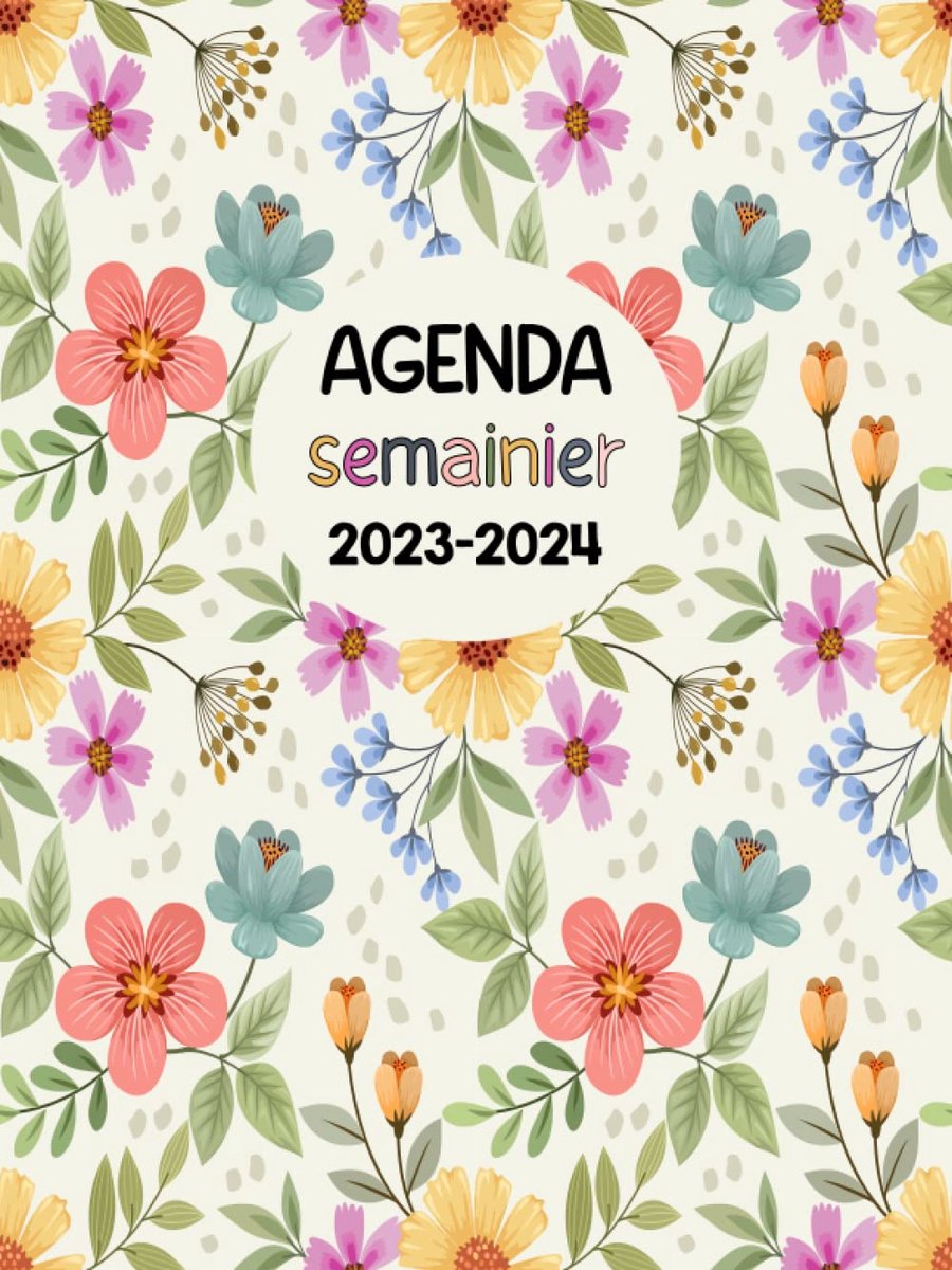 Agenda Semainier A4 - 24 maanden 2023-2024 - 2 pagina's per week - stijlvolle omslag voor optimale planning - ShopVlot