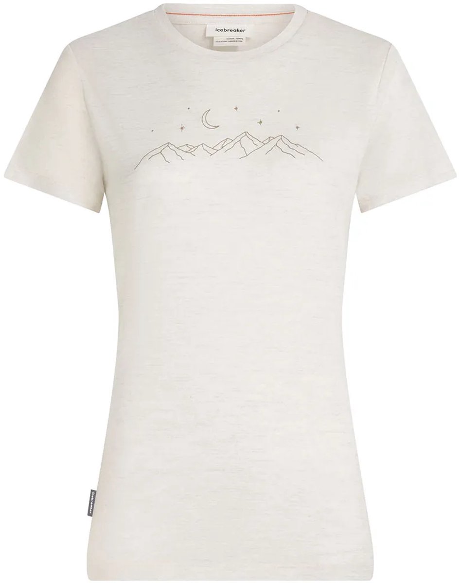 Icebreaker 150 Tech Lite Sparkling Sta T-shirt Met Korte Mouwen Wit XL Vrouw