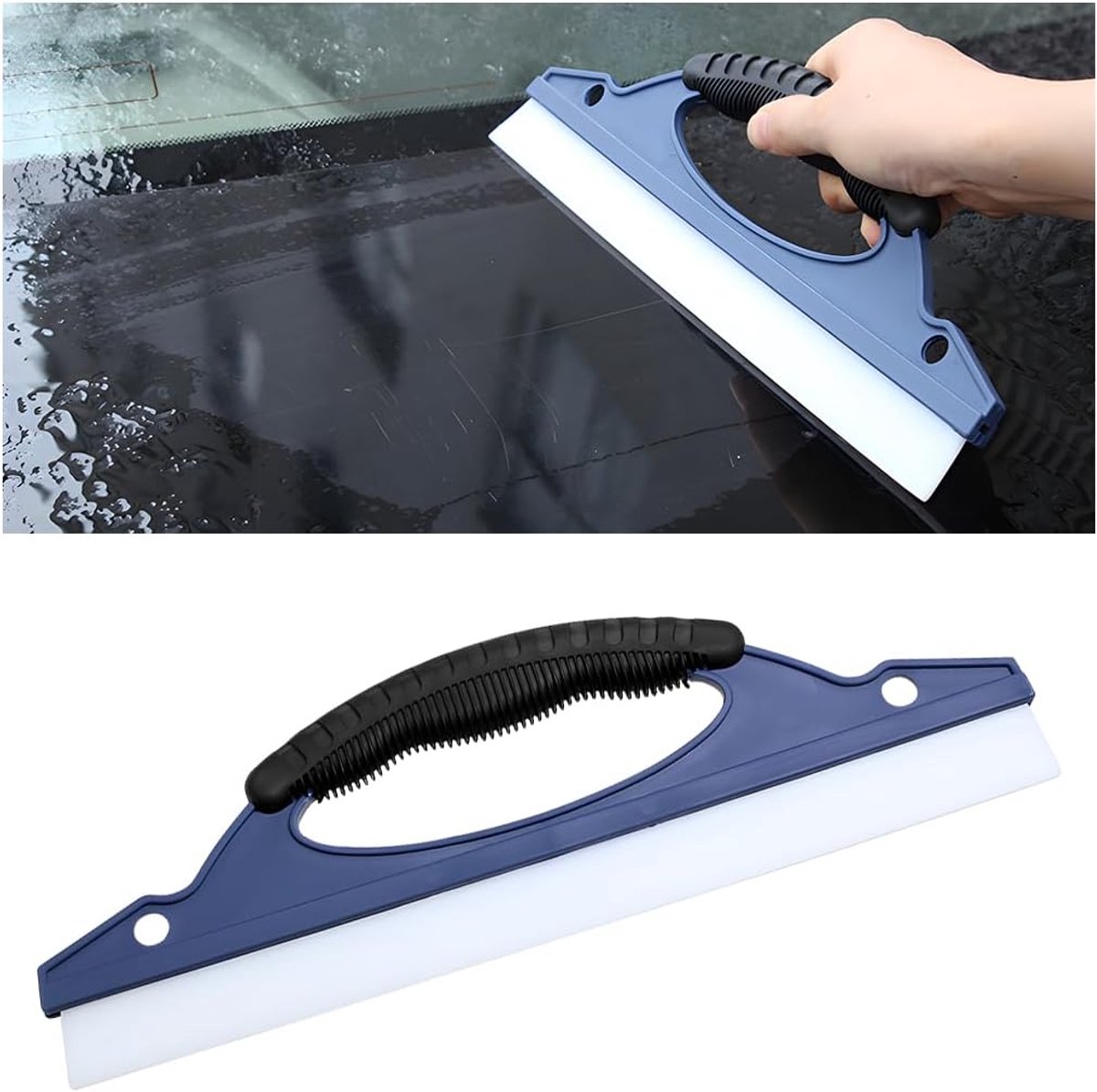 Silicone waterpuller met handvat - duurzaam materiaal - ideaal voor auto en ramen - SnelShoppen