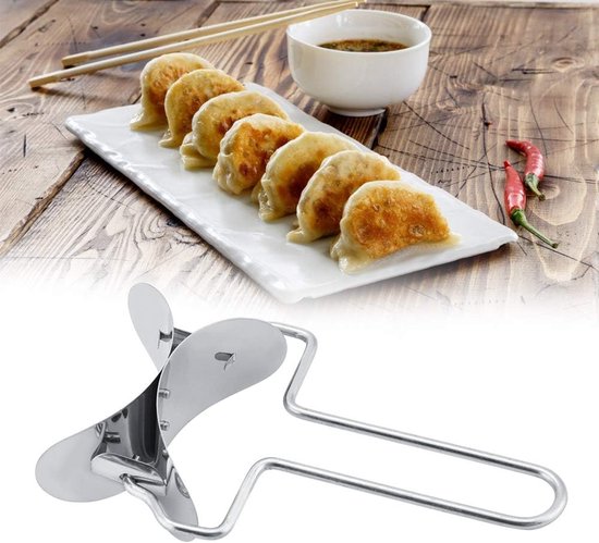 Mould Making Tool Rvs Wrapper Deeg Cutter Cirkel Roller DIY Ravioli Maker Apparaat — afbeelding 5