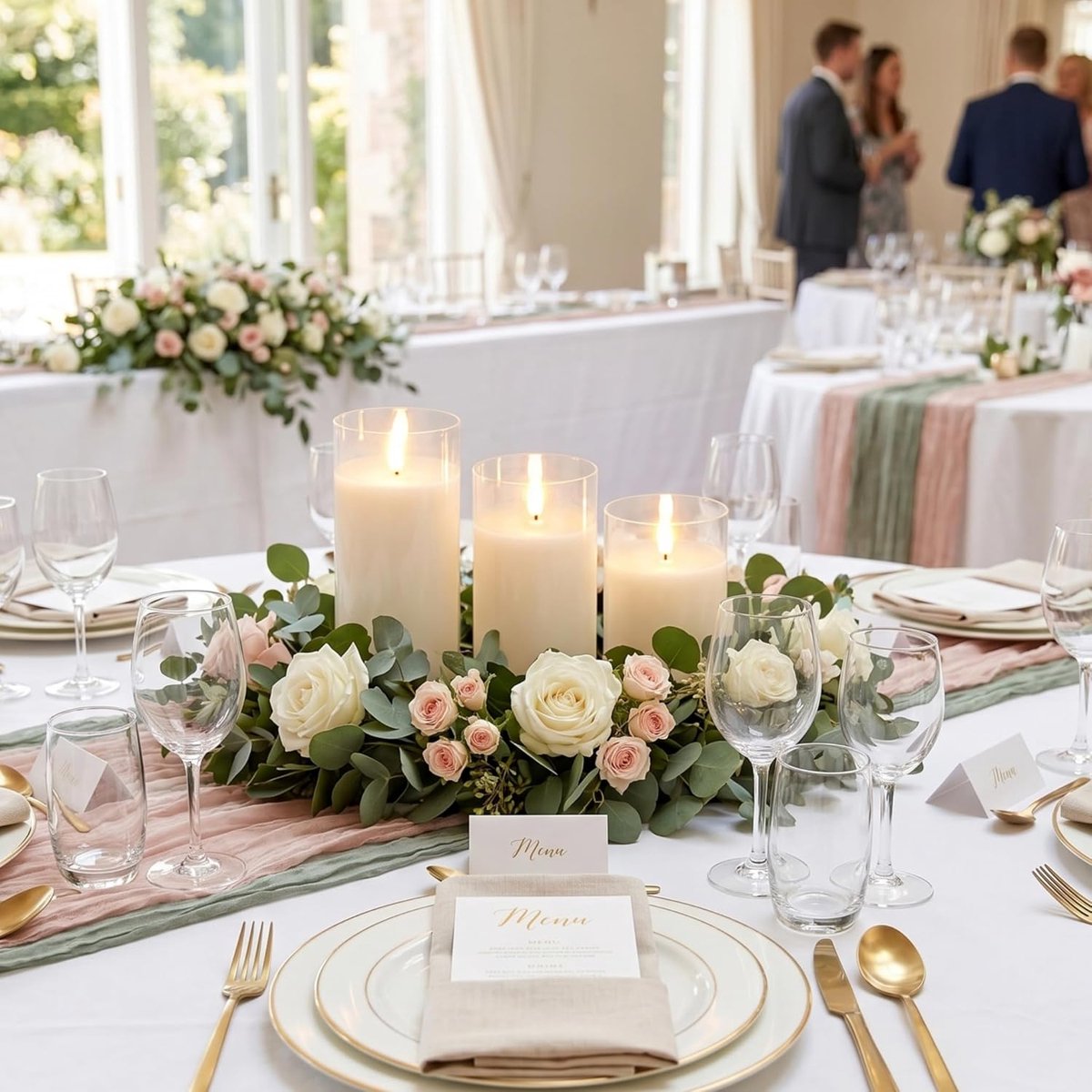 DESIGN Set van 3 glazen witte wax vlamloze kaarsen 3D-effect LED theelichten flikkerende batterij kaarslichten met 8-toetsen afstandsbediening timer voor thuis bruiloft feest tafel (draaibare