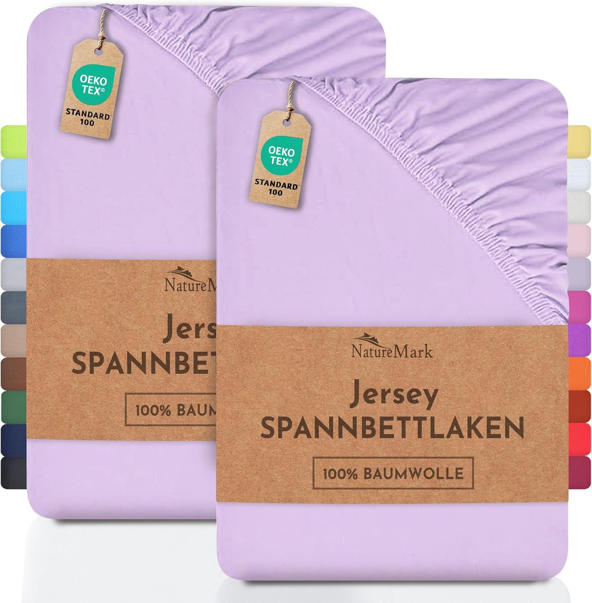 Jersey dekbedovertrekken 70x140 cm - 100% katoen - Lilac/Lavendel - uitstekende pasvorm - ShopVlot
