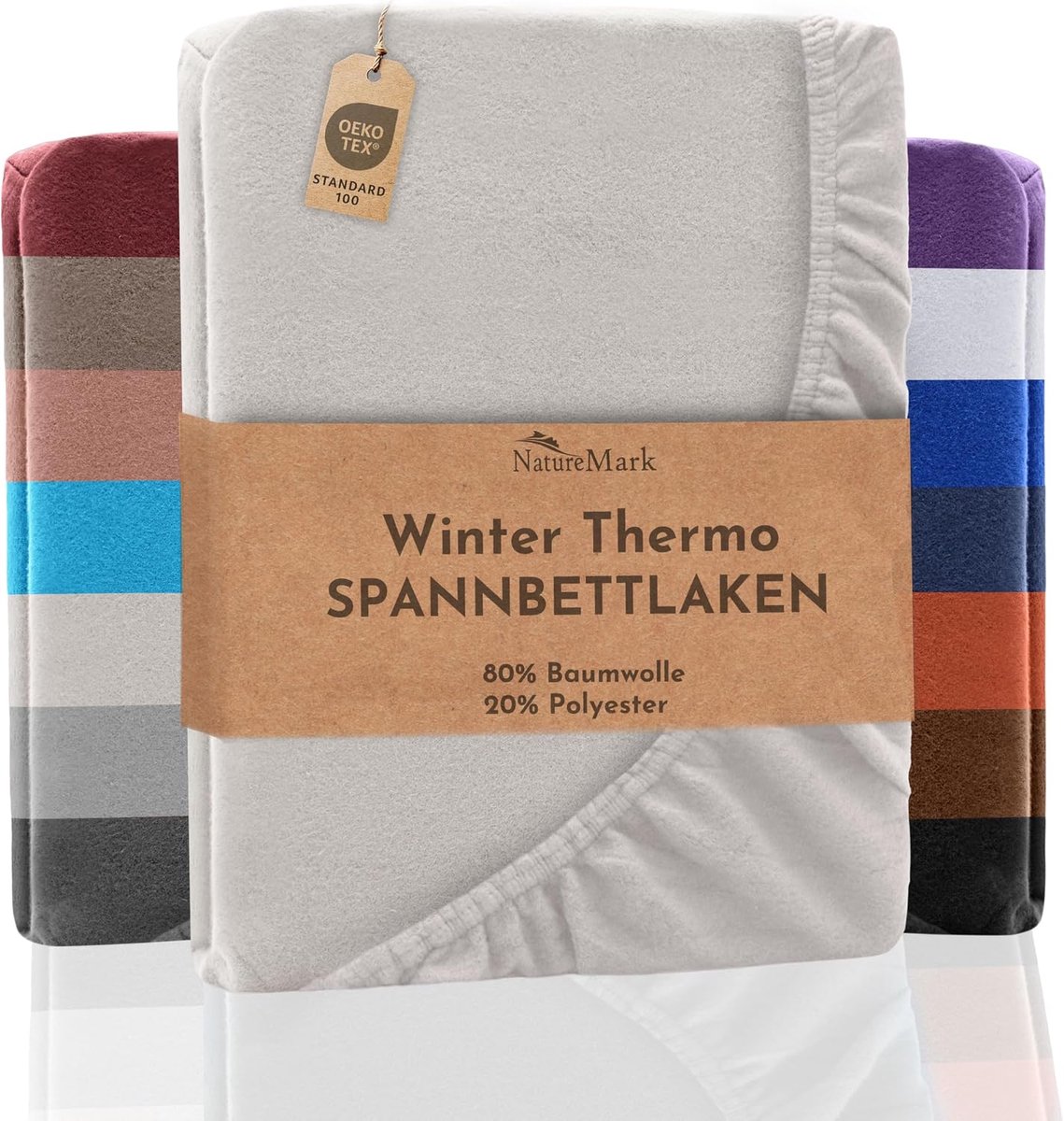 SnelShoppen - NatureMark Thermo Fleece Hoeslaken Winter Hoeslaken 140 x 200 cm tot 160 x 200 cm - Warm en Zacht in 12 Kleuren