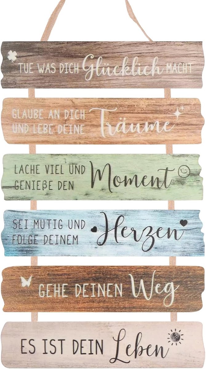 Houten bord Motiverend decoratief bord voor het huis om op te hangen aan de muur