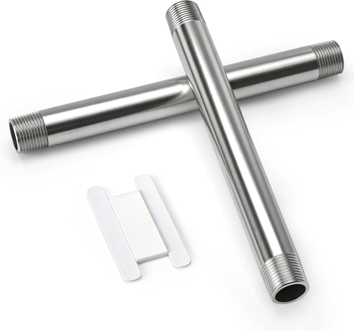 2 stuks 250MM 1/2" Male × 1/2" Male BSP Thread Stainless Steel 304 Extender Nipple gegoten pijpfittingen